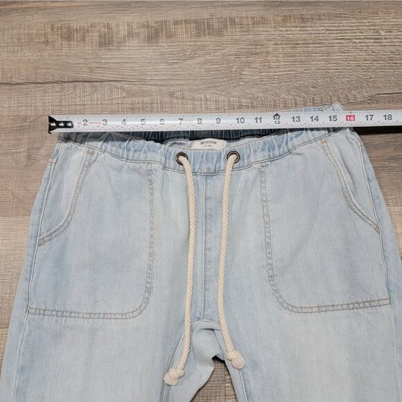 One Teaspoon Shabbies Size Medium Distressed Light Wash Slouchy Baggy Jeans - Picture 6 of 10